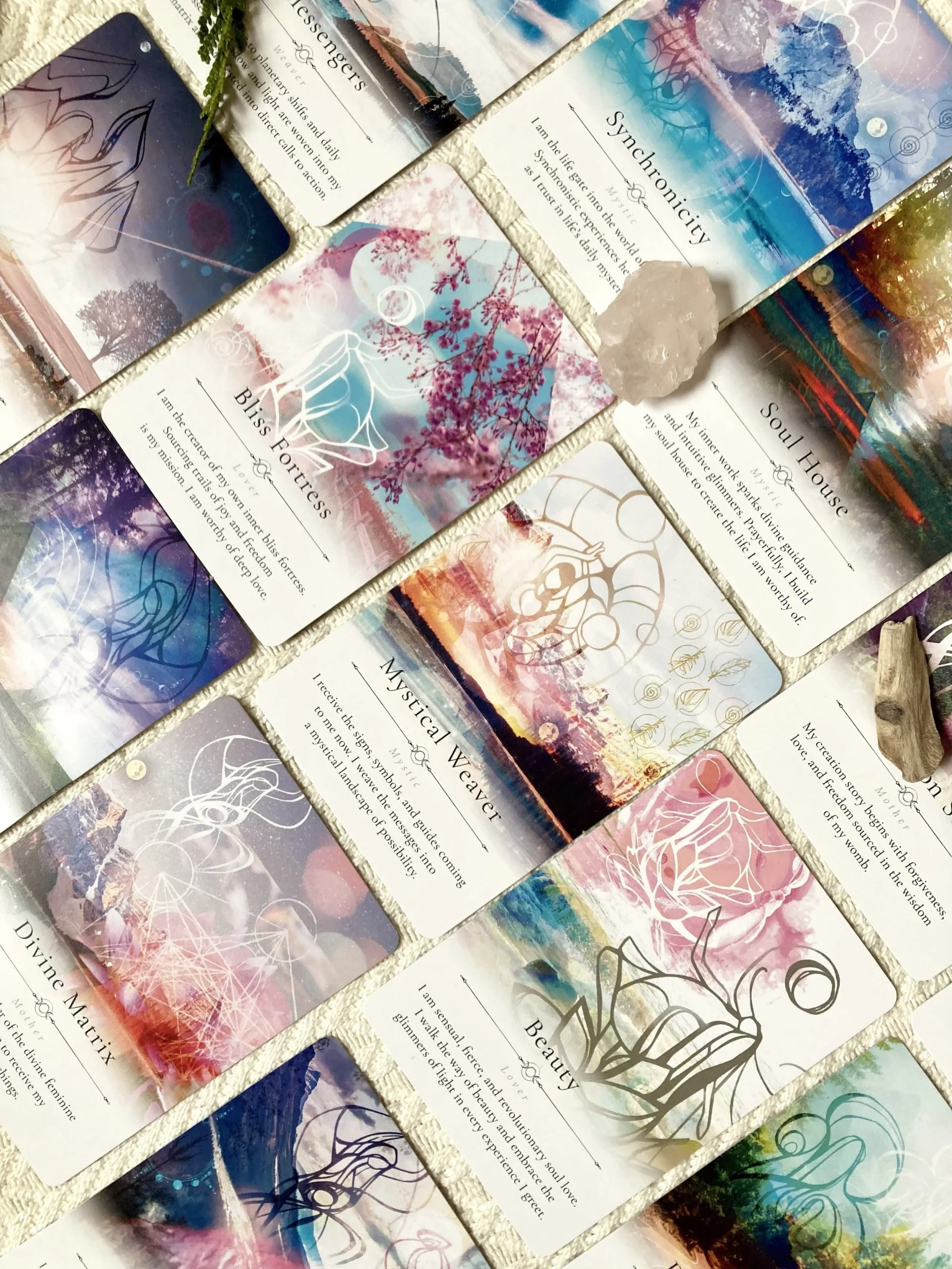 Journey to the Divine Matrix oracle card deck by Mara Branscombe for intuition and spiritual guidance